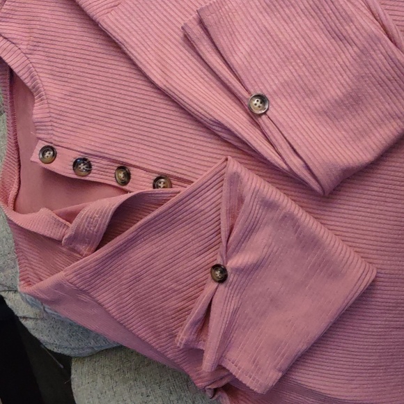 Long sleeve tunic ribbed top - Picture 1 of 3